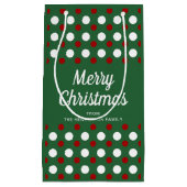 Modern groen patroon Kerstmis Klein Cadeauzakje (Voorkant)