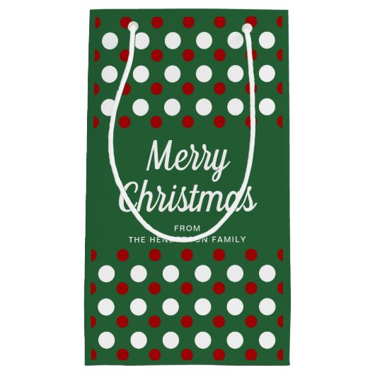 Modern groen patroon Kerstmis Klein Cadeauzakje (Voorkant)