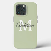 Modern groen | Persoonlijk Initiaal Case-Mate iPhone Case (Achterkant)