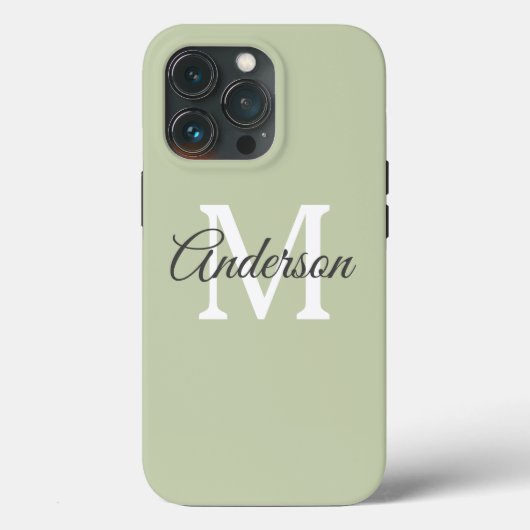 Modern groen | Persoonlijk Initiaal Case-Mate iPhone Case (Achterkant)