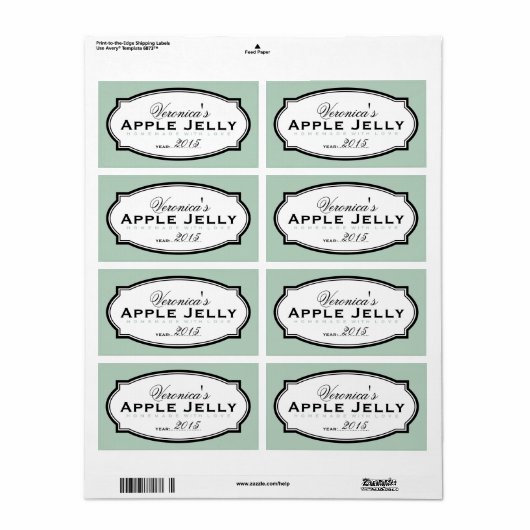 MODERN  GROEN | PERSOONLIJKE STICKER (Full Sheet)