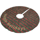 Modern Groen Rood Diamantpatroon Persoonlijk Beric Kerstboom Rok (Gekanteld)