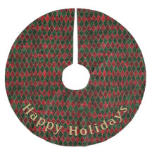 Modern Groen Rood Diamantpatroon Persoonlijk Beric