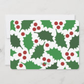 Modern groen & rood Jolly Holly Kerstmis Kaart (Achterkant)
