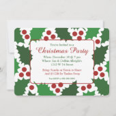 Modern groen & rood Jolly Holly Kerstmis Kaart (Voorkant)