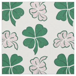Modern groen roze omgooien Shamrock Drawing Patter Stof