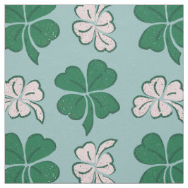 Modern groen roze omgooien Shamrock Drawing Patter Stof