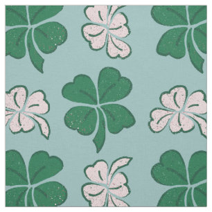 Modern groen roze omgooien Shamrock Drawing Patter Stof