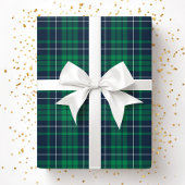 Modern groen ruitpatroon cadeaupapier