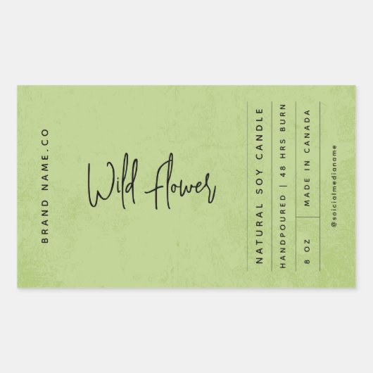 Modern groen rustiek label (Voorkant)