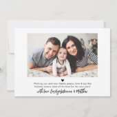 Modern Groen Script Eenvoudig 2 Foto Kerstmis Feestdagenkaart (Achterkant)