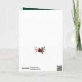 Modern groen script met minimalistisch kerstfeest feestdagen kaart (Achterkant)