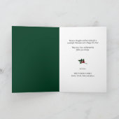 Modern groen script met minimalistisch kerstfeest feestdagen kaart (Binnen)