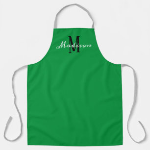 Modern groen script op maat gemaakt schort
