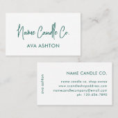 Modern groen Script Professional Visitekaartje (Voorkant / Achterkant)