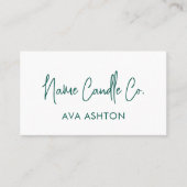 Modern groen Script Professional Visitekaartje (Voorkant)