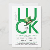 Modern groen St Patrick Day Veel succes Iers feest Kaart (Voorkant)
