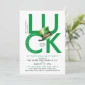 Modern groen St Patrick Day Veel succes Iers feest Kaart (Staand voorkant)