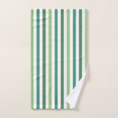 Modern groen strepenpatroon bad handdoek (Handdoek)