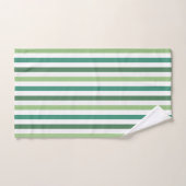Modern groen strepenpatroon bad handdoek (Handdoek)