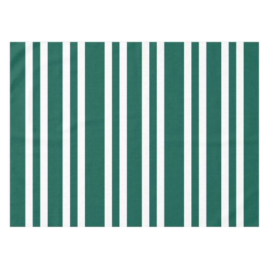 Modern groen strepenpatroon tafelkleed (Voorkant (Horizontaal))