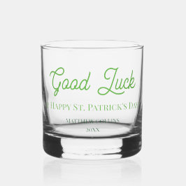 Modern Groen Succes Happy St. Patrick's Day Whisky Glas