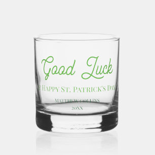 Modern Groen Succes Happy St. Patrick's Day Whisky Glas