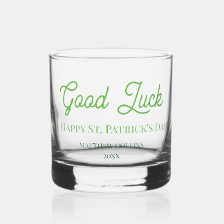 Modern Groen Succes Happy St. Patrick's Day Whisky Glas