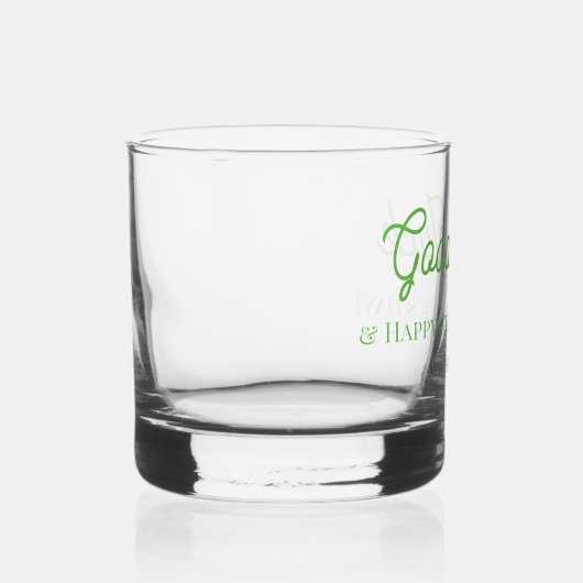 Modern Groen Succes Happy St. Patrick's Day Whisky Glas (Rechts)