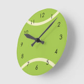 Modern groen tennisbal cadeau ronde klok (Hoek)