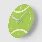 Modern groen tennisbal cadeau ronde klok (Hoek)