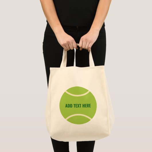 Modern groen tennisbal cadeau tote bag (Voorkant (product))
