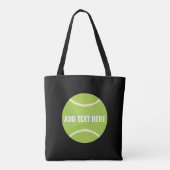 Modern groen tennisbal cadeau tote bag (Achterkant)