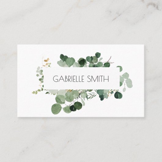 Modern groen Tijdloos Evergreen Visitekaartje (Voorkant)