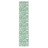 Modern groen tropisch palm leest pattern korte tafelloper (Voorkant)