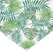 Modern groen tropisch palm leest pattern korte tafelloper (Hoek)