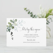 Modern groen Verander de datum van de bruiloft Sav Save The Date (Staand voorkant)