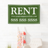 Modern groen verhuur bedrijf spandoek (Insitu)