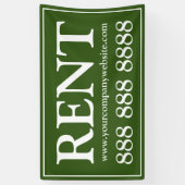 Modern groen verhuur bedrijf spandoek (Verticaal)