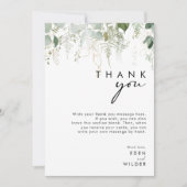 Modern groen verticaal Baby shower dank u Bedankkaart (Voorkant)