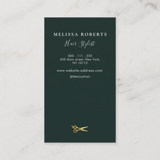 modern groen visitekaartje (Achterkant)