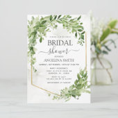 Modern groen Vrijgezellenfeest Botanische uitnodig Kaart (Staand voorkant)