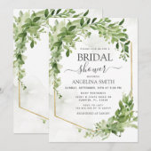 Modern groen Vrijgezellenfeest Botanische uitnodig Kaart (Voorkant / Achterkant)