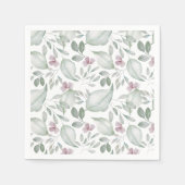 Modern groen Waterverf Patroon Bruiloft Servet (Voorkant)