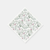 Modern groen Waterverf Patroon Bruiloft Servet (Hoek)