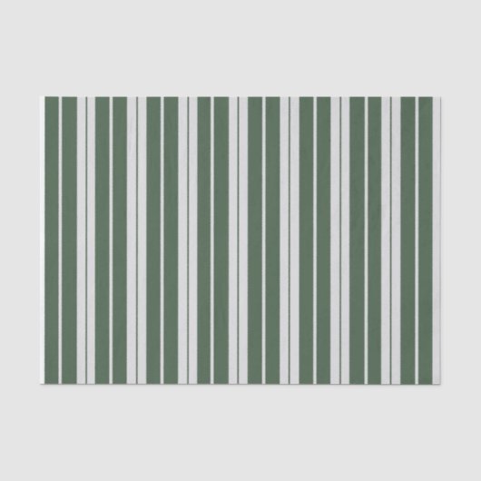 Modern groen wit gestreept tissuepapier (Voorkant)