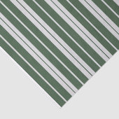 Modern groen wit gestreept tissuepapier (Detail)