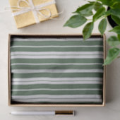 Modern groen wit gestreept tissuepapier (Geschenk)