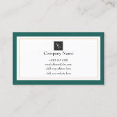 Modern Groen Wit Goud Dank u Kaart Visitekaartje (Achterkant)