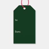 Modern groen & wit laat het sneeuwKerstmis Cadeaulabel (Achterkant)